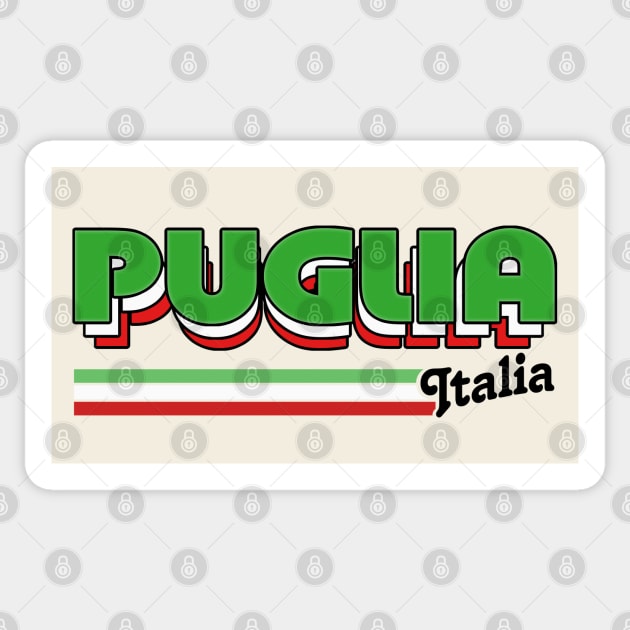 Puglia, Italia /// Retro Typography Design Sticker by DankFutura